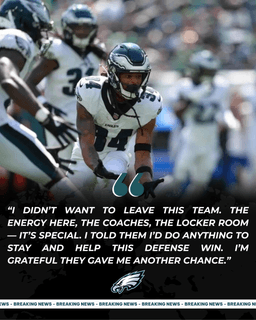 Breaking: Eagles Re-Sign Recently Released Player in Stunning 24-Hour Twist