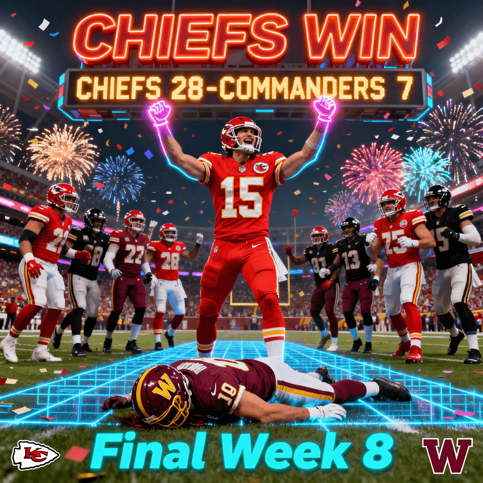 REPCAP GAME: Chiefs vs Commanders Week 8 – Full Summary & Highlights