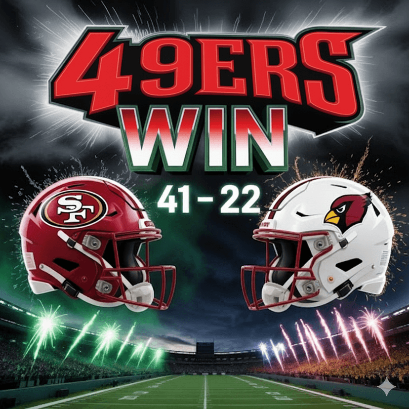 🟥 NINERS RISING: 49ers Dominate Cardinals 41:22 — Brock Purdy and McCaffrey Shine Bright in Arizona!