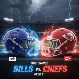 TIME UPDATE: Chiefs vs Bills Week 9 — Due to Hurricane Melissa Moving Toward the New York Area
