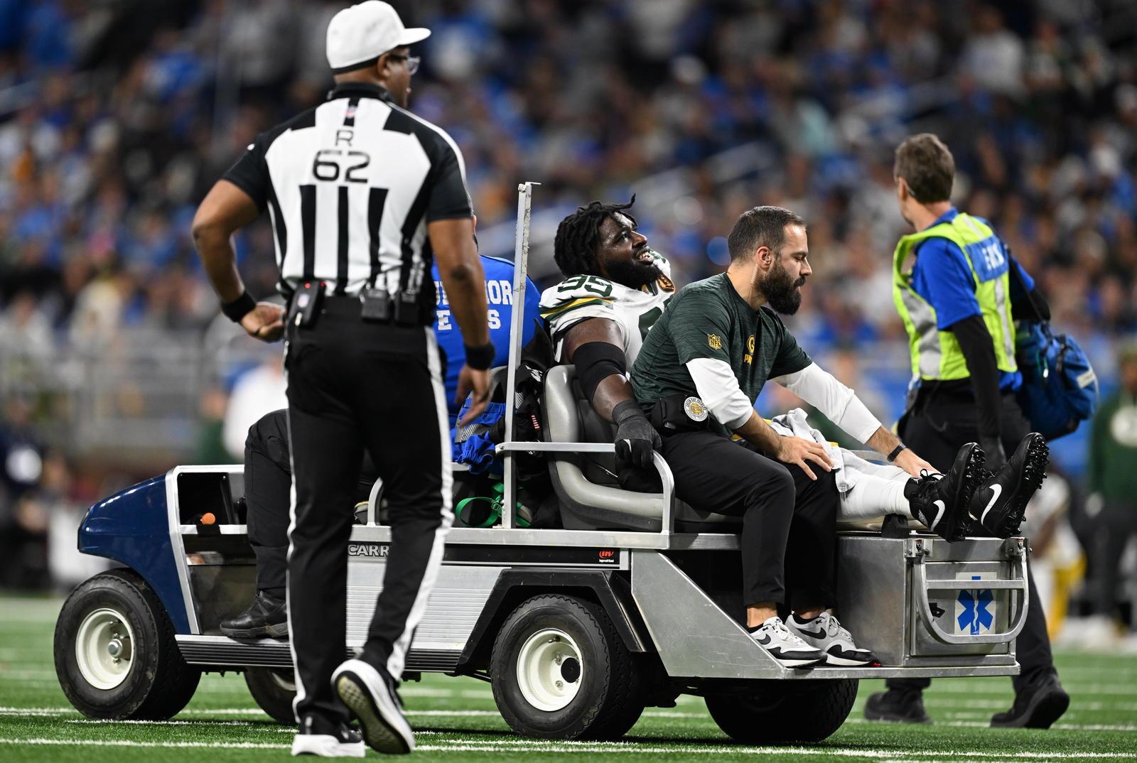 Packers' Devonte Wyatt Carted Off Against Lions